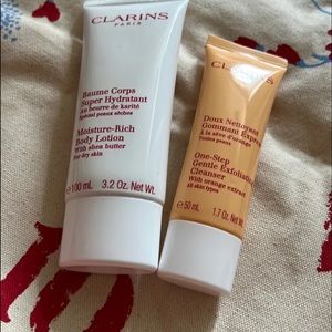 Clarins cream body lotion new 100ml & cleanser 50 ml